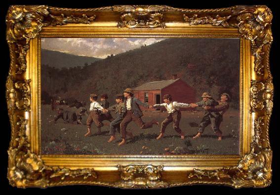 framed  Winslow Homer Play game, ta009-2